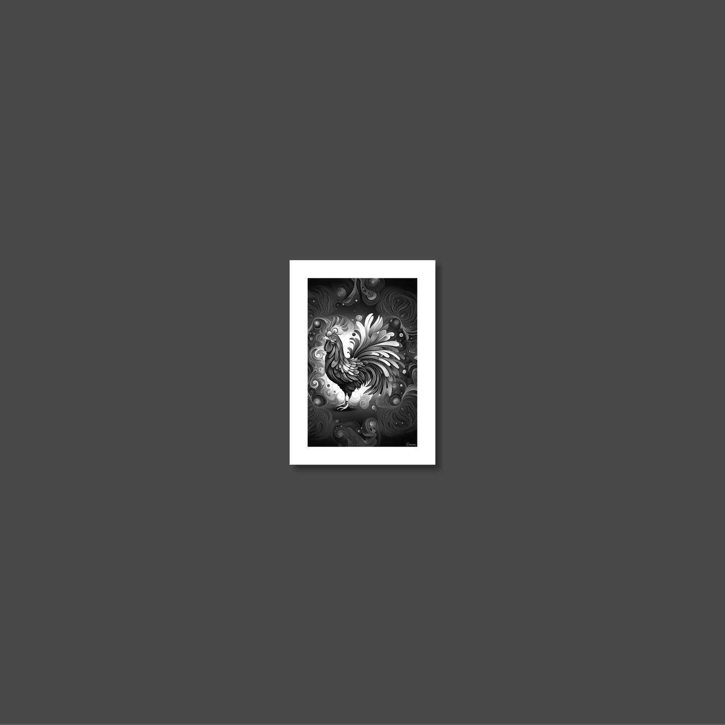 ABSTRACT COCKEREL **UNFRAMED ART PRINT**
