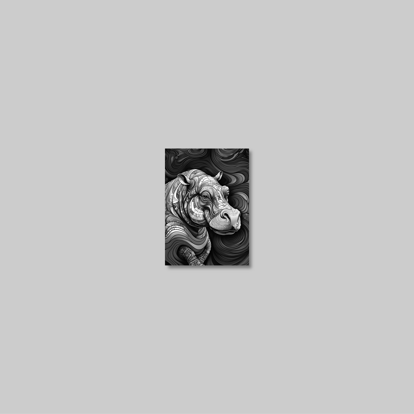 ABSTRACT HIPPO **UNFRAMED ART PRINT**