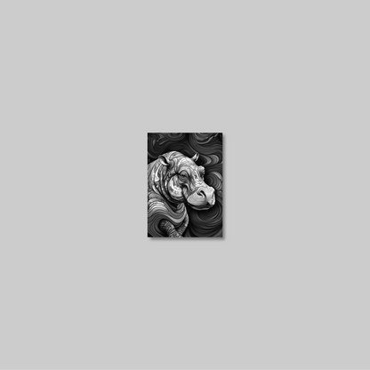 ABSTRACT HIPPO **UNFRAMED ART PRINT**