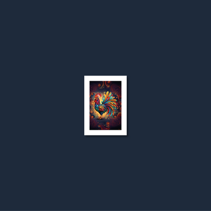 ABSTRACT COCKEREL **UNFRAMED ART PRINT**
