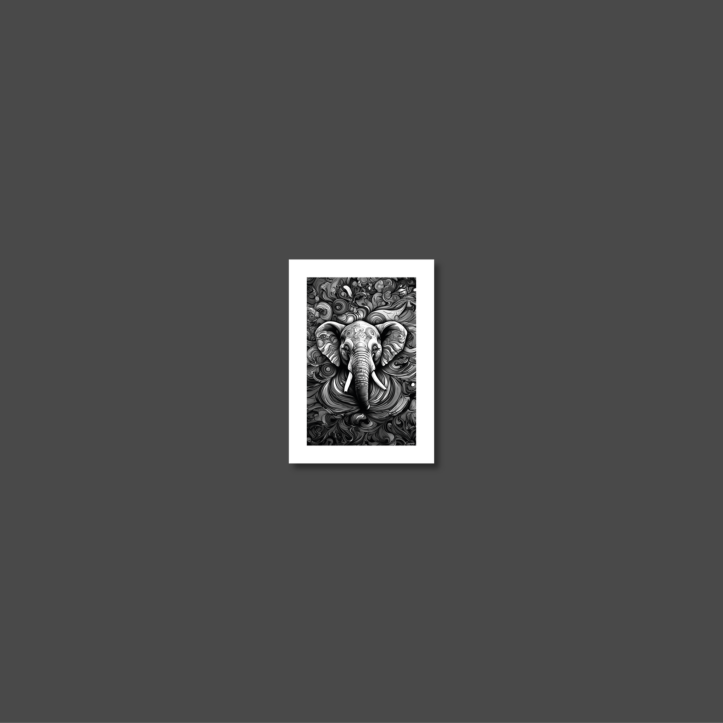 ABSTRACT ELEPHANT **UNFRAMED ART PRINT**