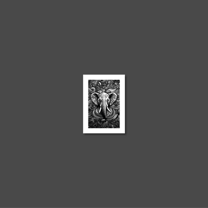 ABSTRACT ELEPHANT **UNFRAMED ART PRINT**