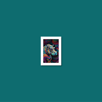 ABSTRACT HIPPO **UNFRAMED ART PRINT**