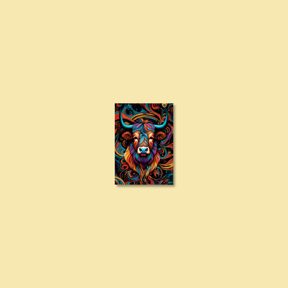 ABSTRACT HIGHLAND CATTLE **UNFRAMED ART PRINT**