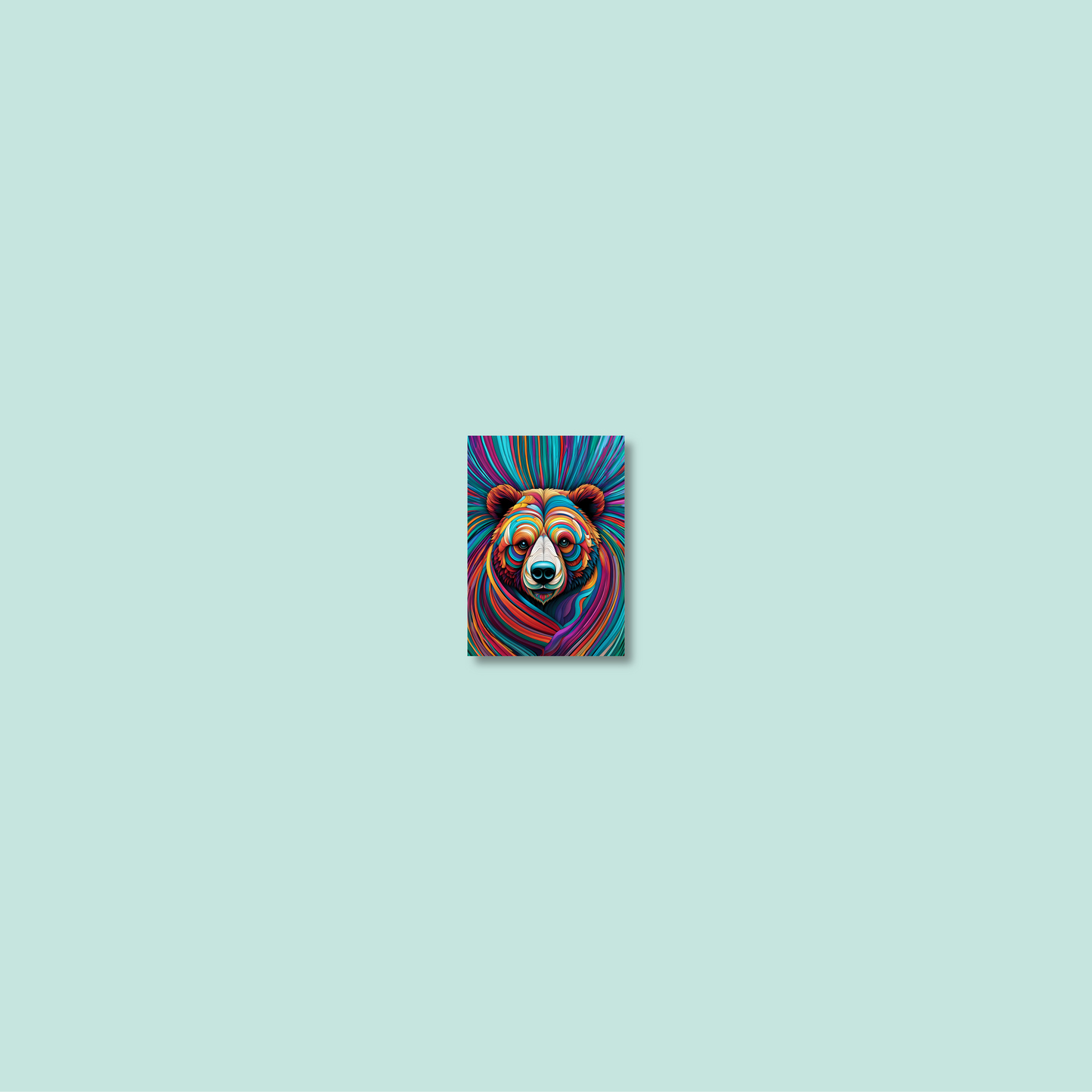 ABSTRACT BEAR **UNFRAMED ART PRINT**