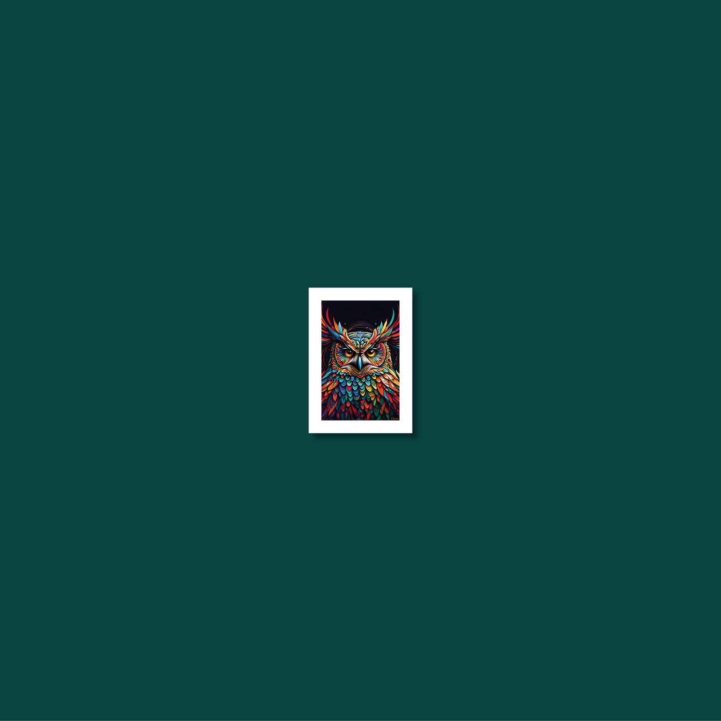 ABSTRACT OWL **UNFRAMED ART PRINT**