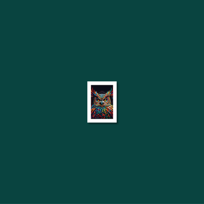 ABSTRACT OWL **UNFRAMED ART PRINT**