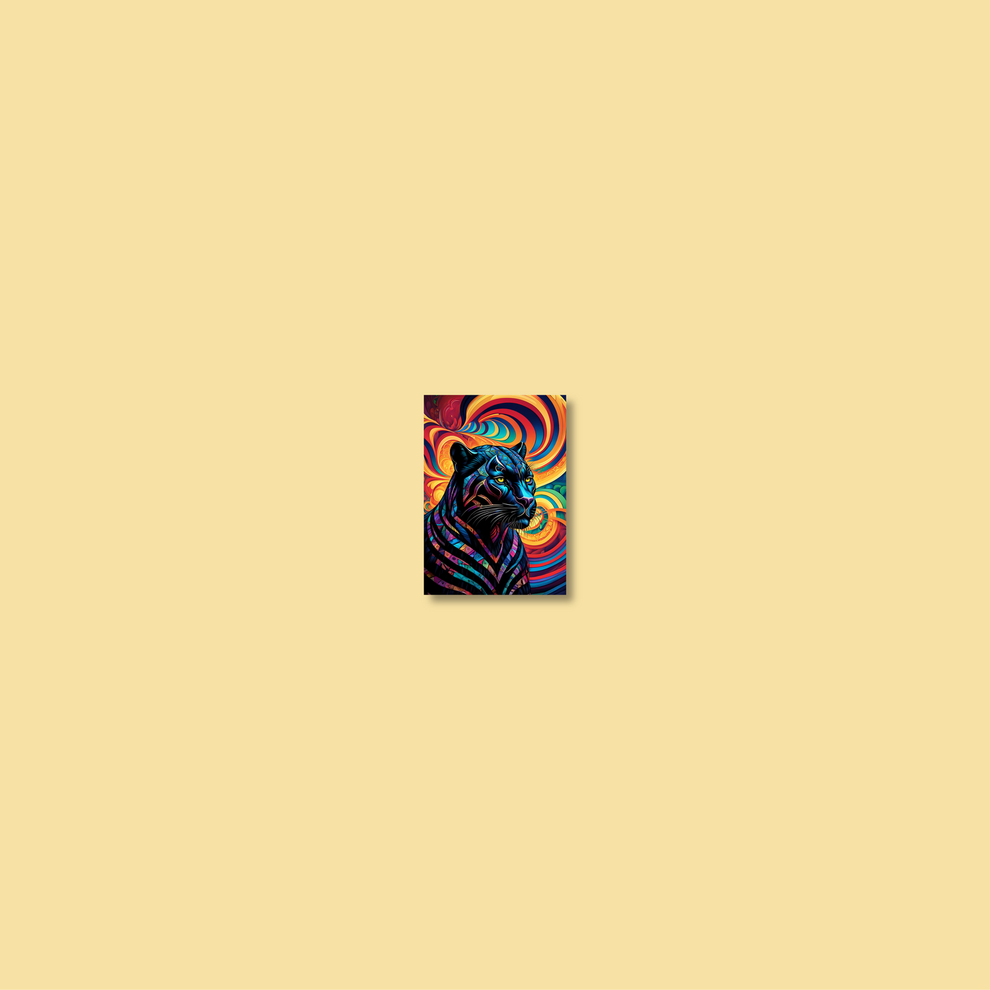 ABSTRACT BLACK PANTHER **UNFRAMED ART PRINT**