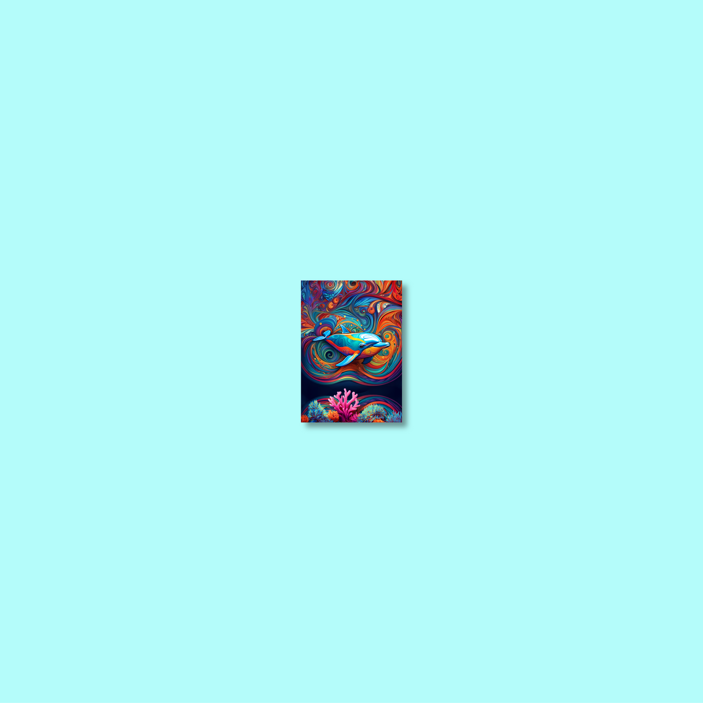 ABSTRACT DOLPHIN **UNFRAMED ART PRINT**