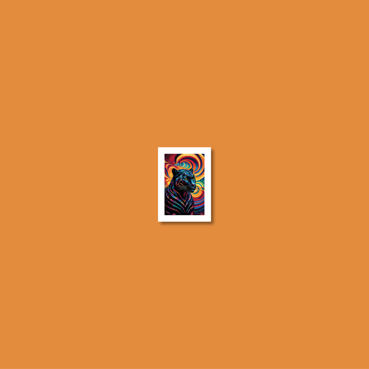 ABSTRACT BLACK PANTHER **UNFRAMED ART PRINT**