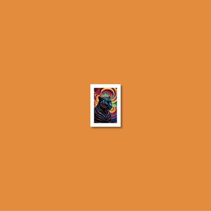 ABSTRACT BLACK PANTHER **UNFRAMED ART PRINT**