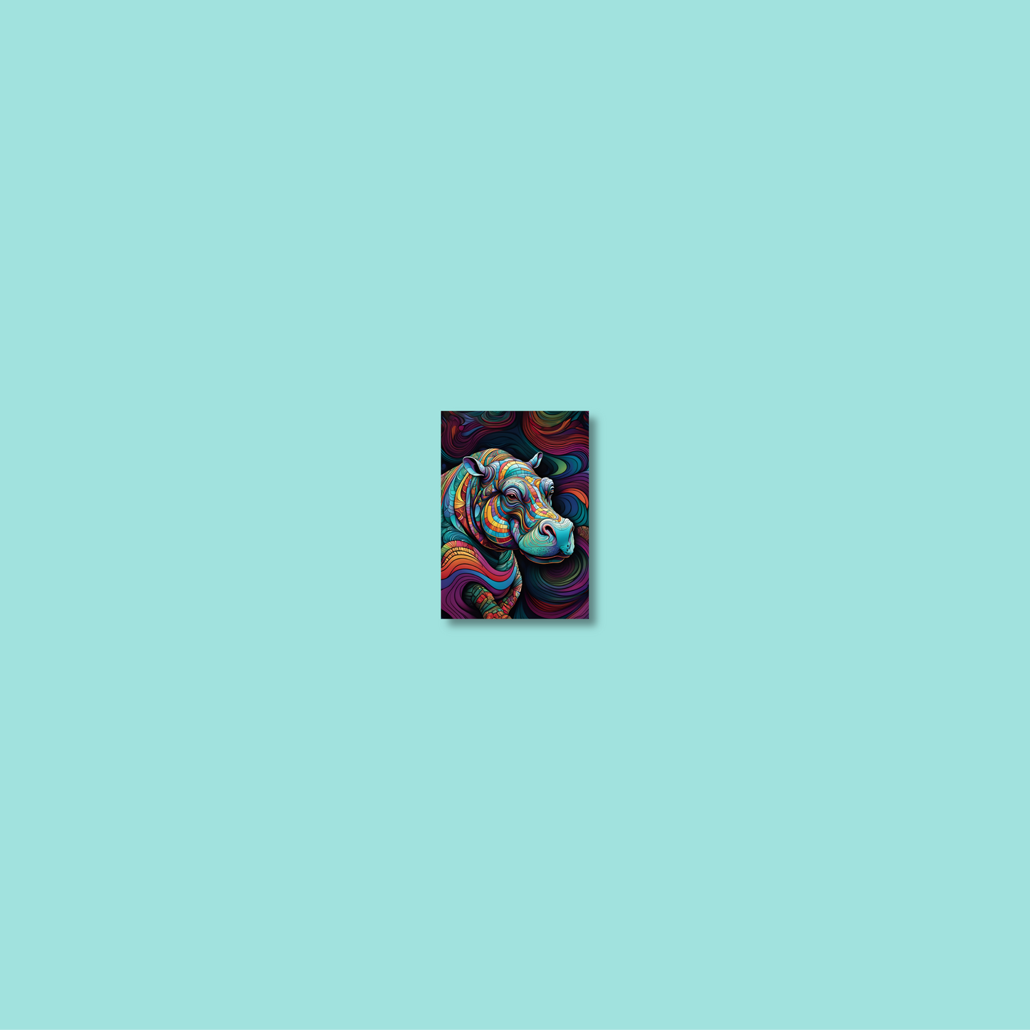 ABSTRACT HIPPO **UNFRAMED ART PRINT**