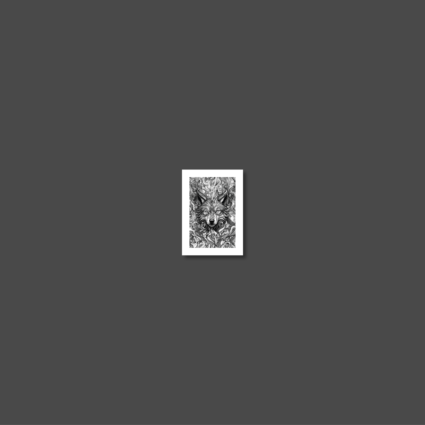ABSTRACT WOLF **UNFRAMED ART PRINT**