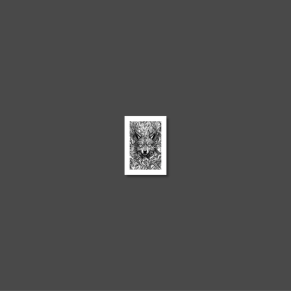 ABSTRACT WOLF **UNFRAMED ART PRINT**