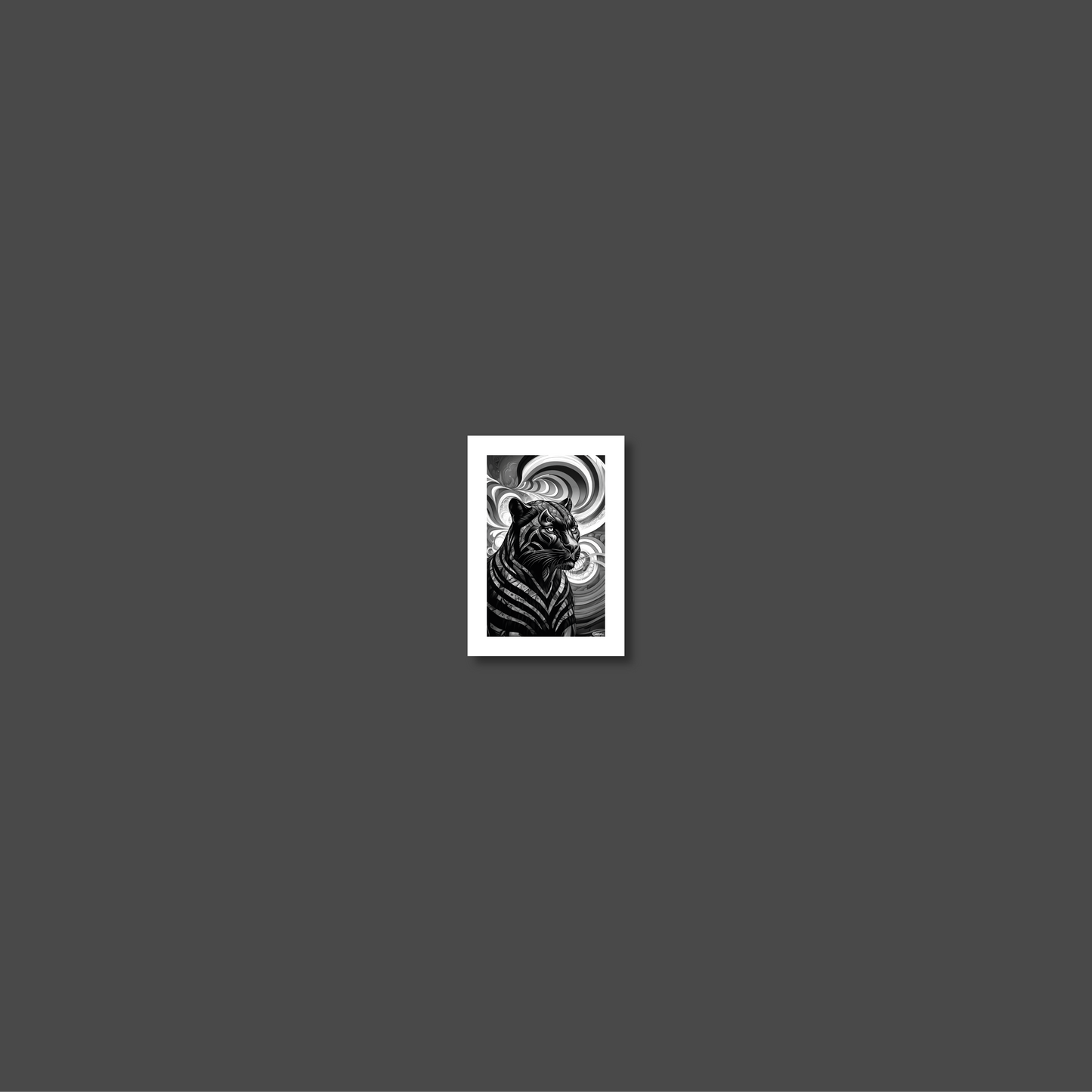 ABSTRACT BLACK PANTHER **UNFRAMED ART PRINT**