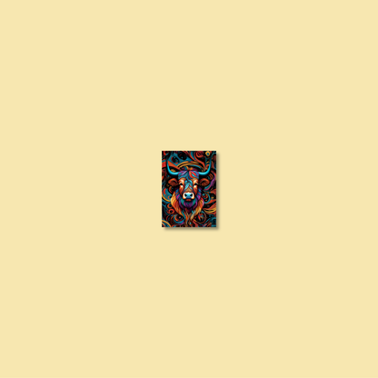 ABSTRACT HIGHLAND CATTLE **UNFRAMED ART PRINT**