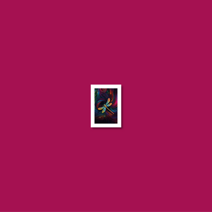 ABSTRACT DRAGONFLY **UNFRAMED ART PRINT**