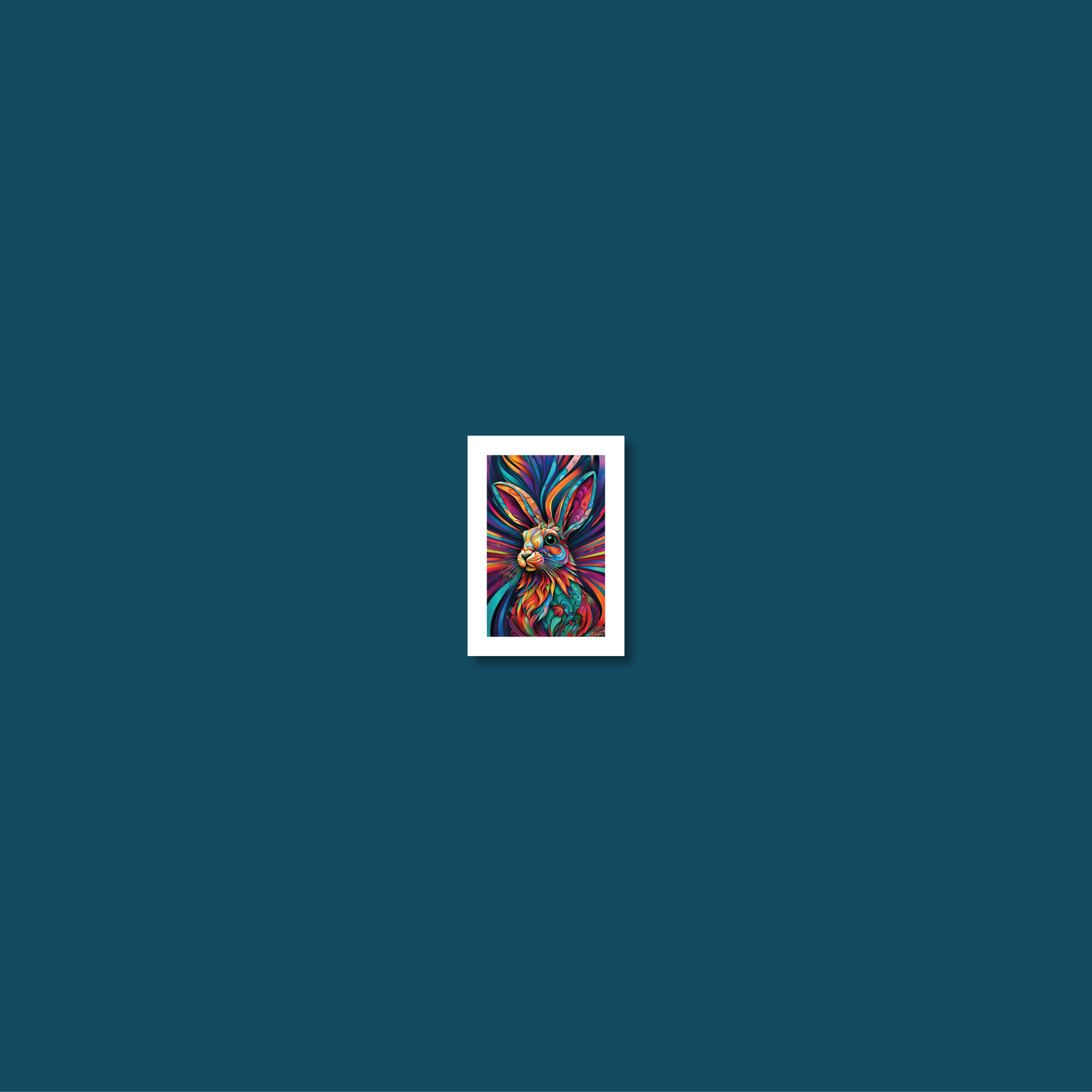 ABSTRACT RABBIT **UNFRAMED ART PRINT**