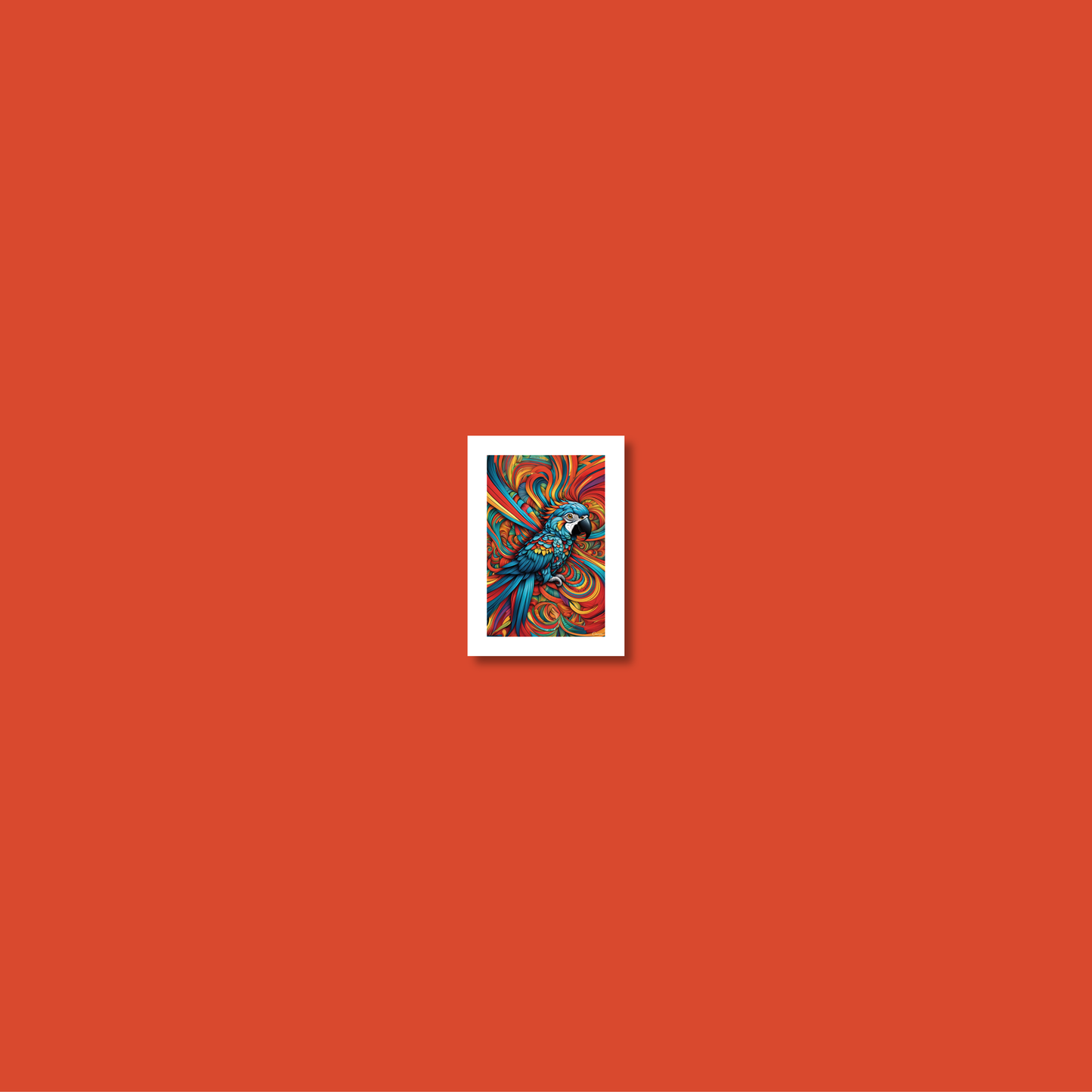 ABSTRACT PARROT **UNFRAMED ART PRINT**