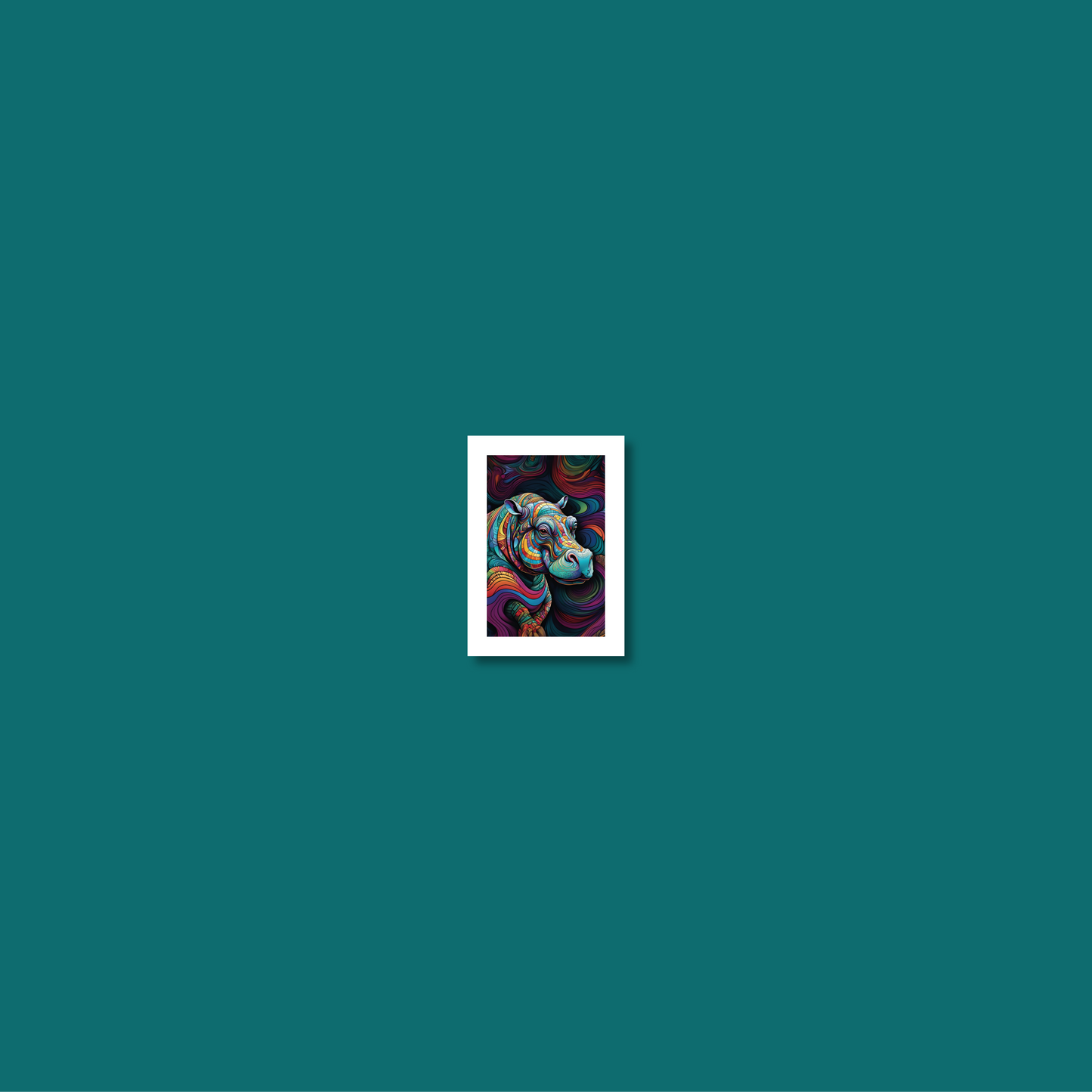 ABSTRACT HIPPO **UNFRAMED ART PRINT**