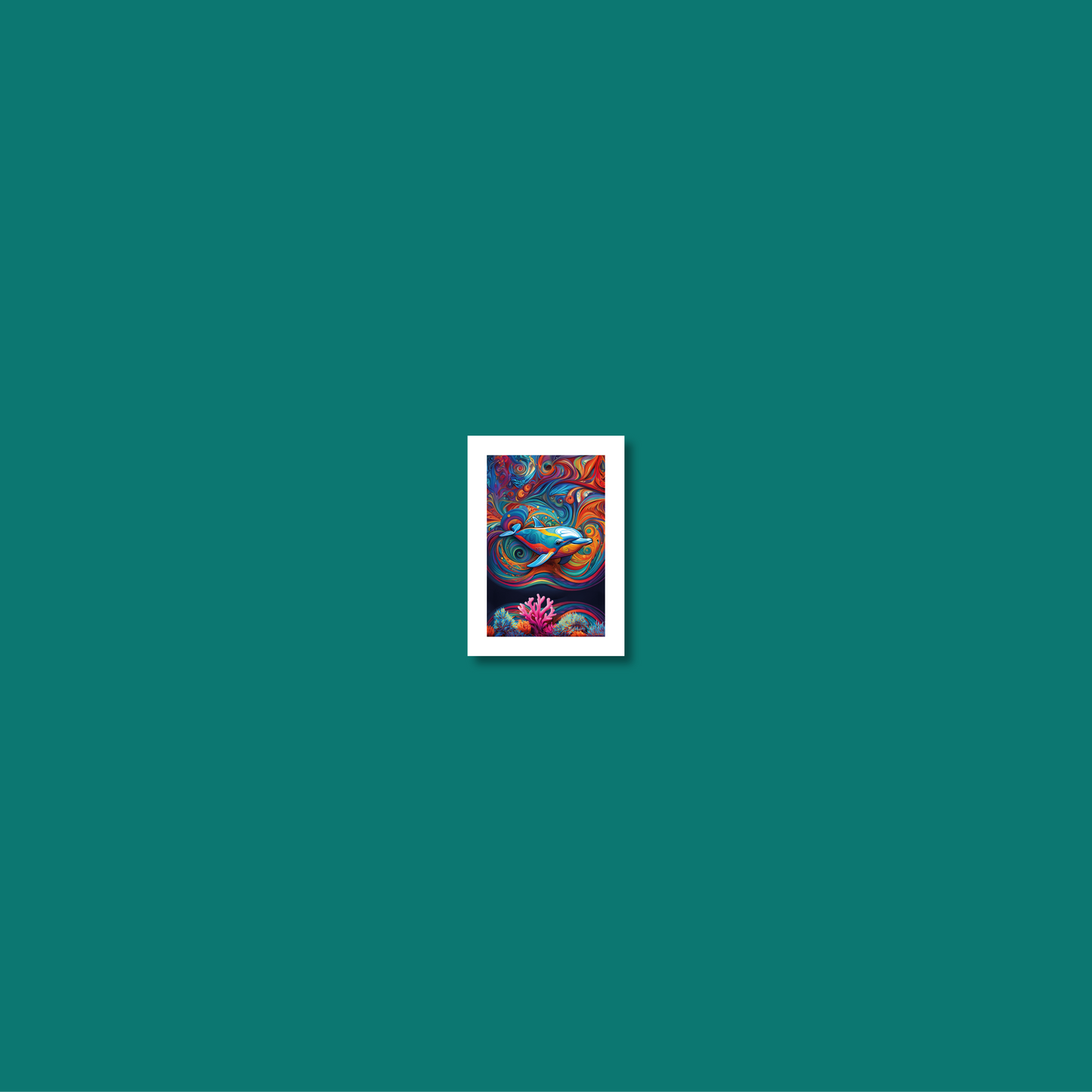 ABSTRACT DOLPHIN **UNFRAMED ART PRINT**