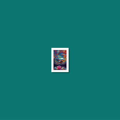 ABSTRACT DOLPHIN **UNFRAMED ART PRINT**