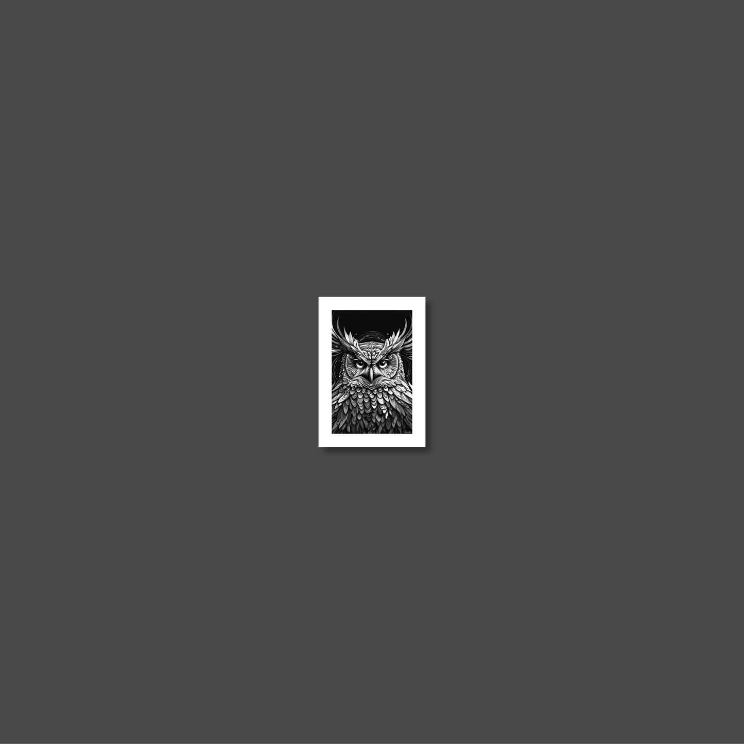 ABSTRACT OWL **UNFRAMED ART PRINT**