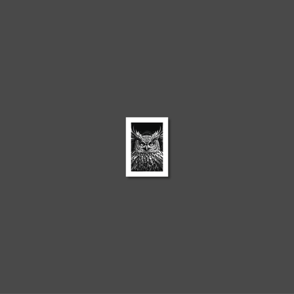 ABSTRACT OWL **UNFRAMED ART PRINT**