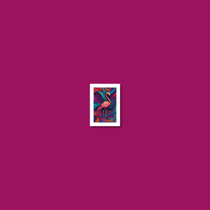 ABSTRACT FLAMINGO **UNFRAMED ART PRINT**