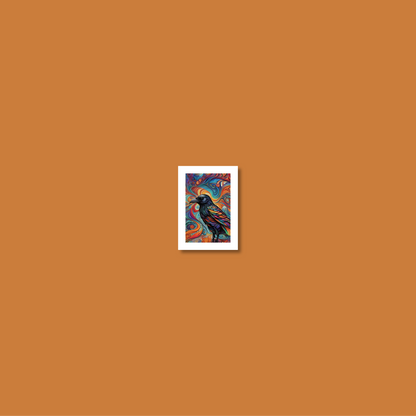 ABSTRACT CROW **UNFRAMED ART PRINT**