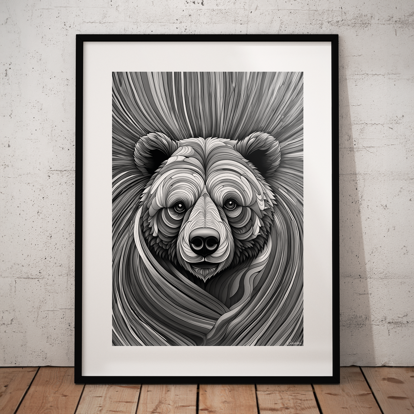 ABSTRACT BEAR **UNFRAMED ART PRINT**