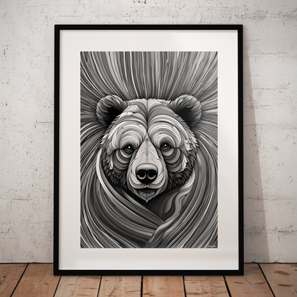 ABSTRACT BEAR **UNFRAMED ART PRINT**