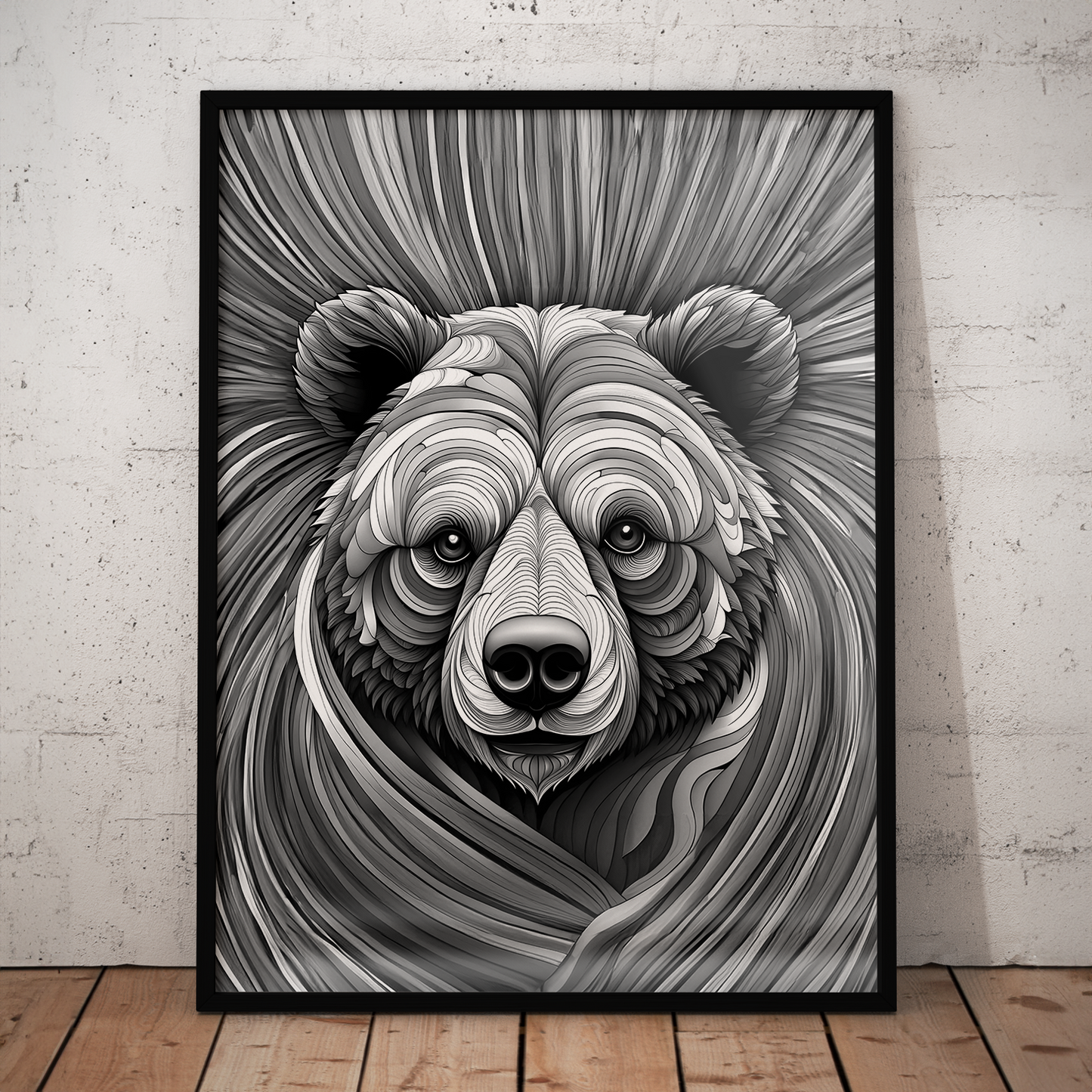 ABSTRACT BEAR **UNFRAMED ART PRINT**