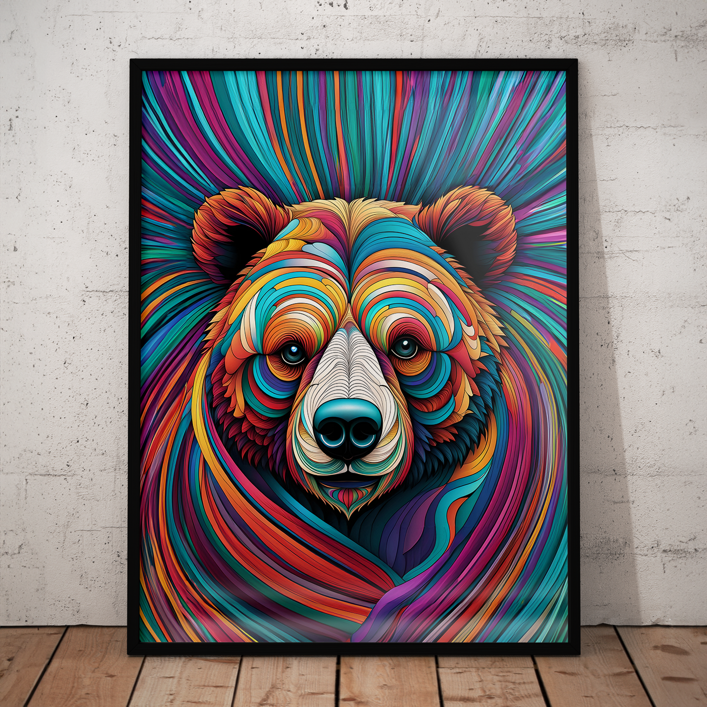 ABSTRACT BEAR **UNFRAMED ART PRINT**