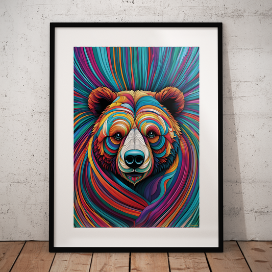 ABSTRACT BEAR **UNFRAMED ART PRINT**