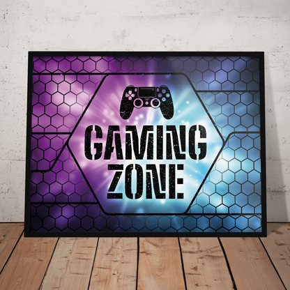 Gaming Zone Neon **UNFRAMED POSTER**