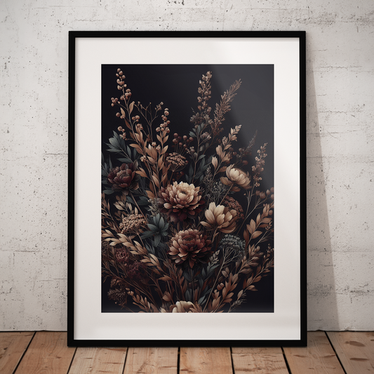 Autumn Florals No3 **UNFRAMED ART PRINT**