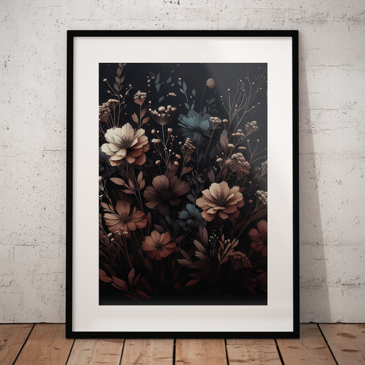 Autumn Florals No1 **UNFRAMED ART PRINT**