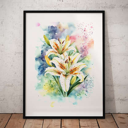 Beautiful Lilies **UNFRAMED ARTPRINT**