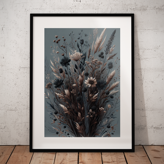 Autumn Florals No2 **UNFRAMED ART PRINT**