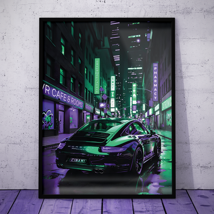 PORSCHE 911 (BACK) **UNFRAMED POSTER**