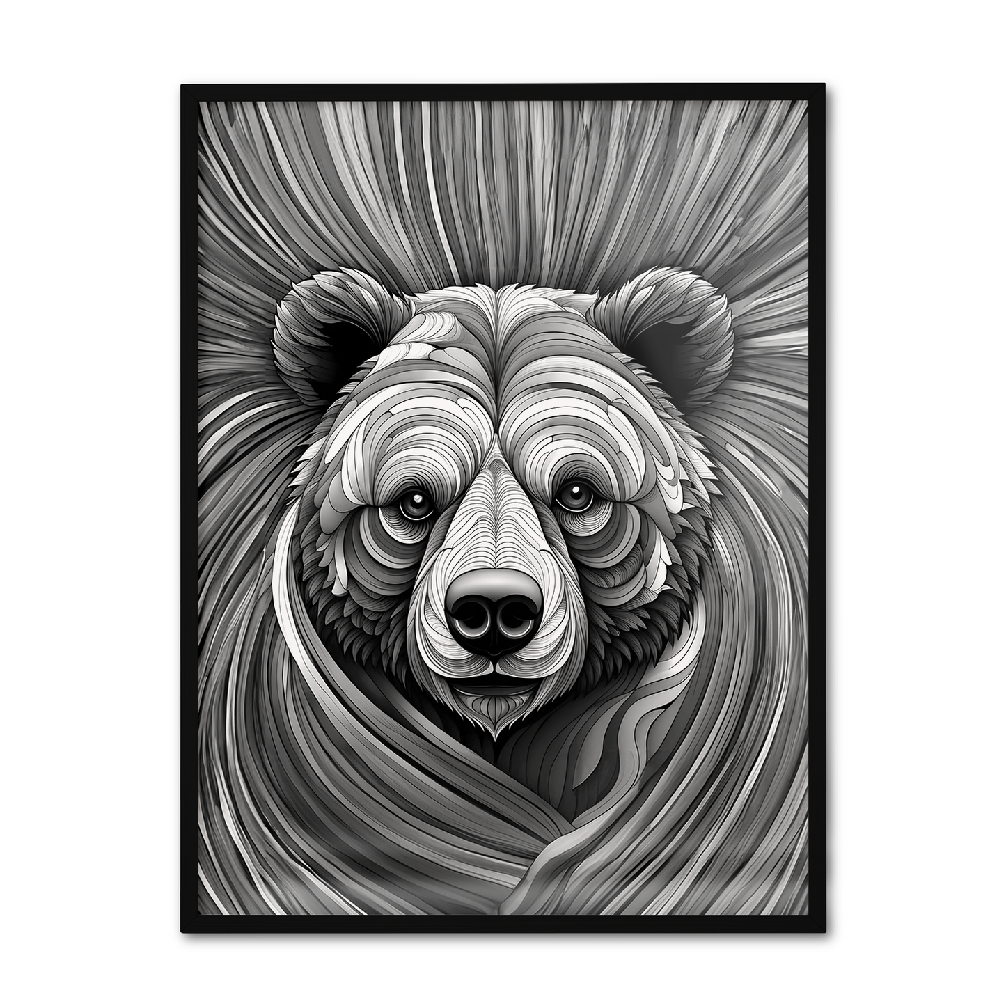 ABSTRACT BEAR **UNFRAMED ART PRINT**