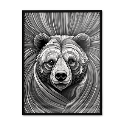 ABSTRACT BEAR **UNFRAMED ART PRINT**