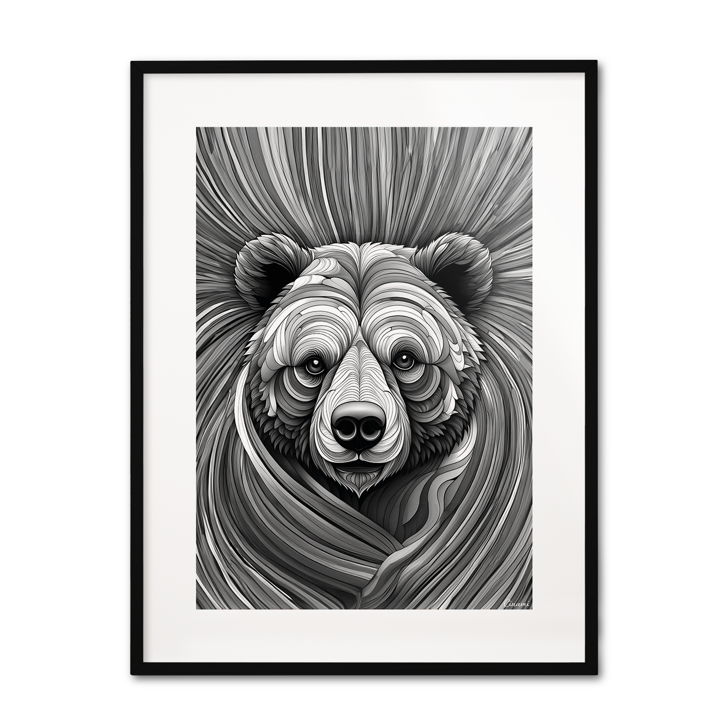 ABSTRACT BEAR **UNFRAMED ART PRINT**