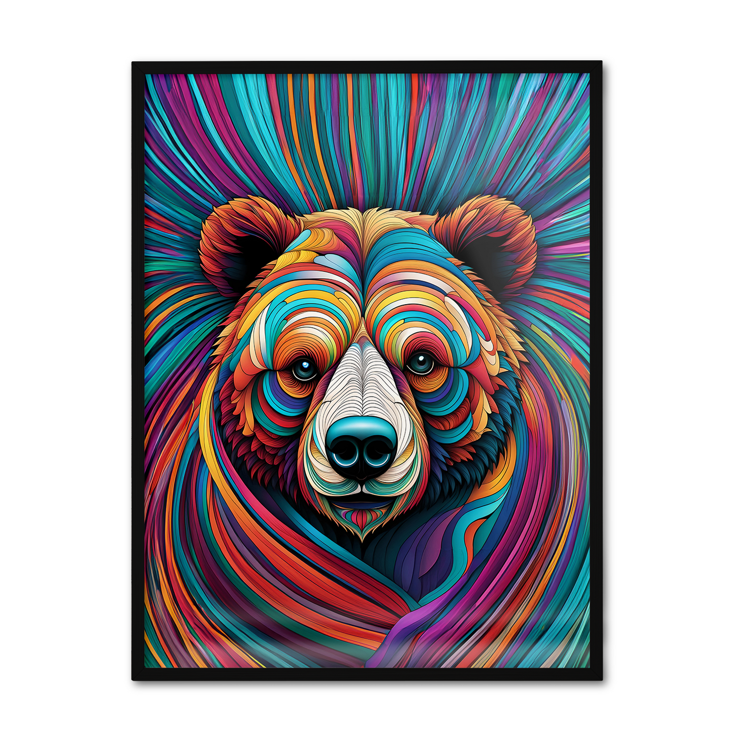 ABSTRACT BEAR **UNFRAMED ART PRINT**