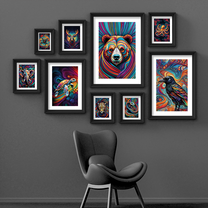 ABSTRACT BEAR **UNFRAMED ART PRINT**