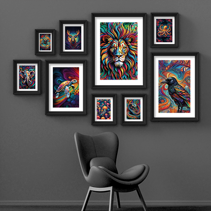 ABSTRACT LION **UNFRAMED ART PRINT**