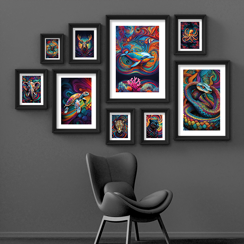 ABSTRACT DOLPHIN **UNFRAMED ART PRINT**