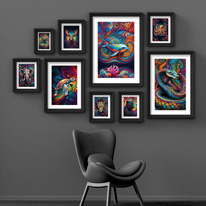 ABSTRACT DOLPHIN **UNFRAMED ART PRINT**