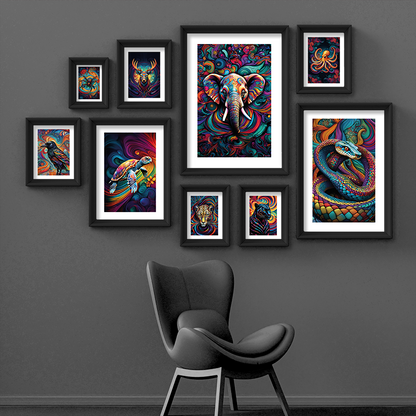ABSTRACT ELEPHANT **UNFRAMED ART PRINT**